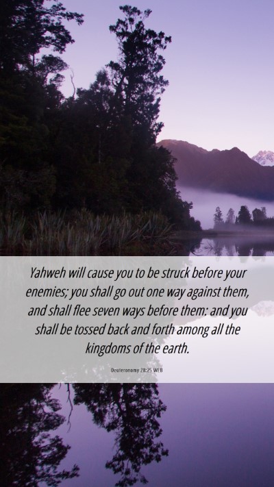 Picture 06 - Deuteronomy 28:25 WEB Mobile Phone Wallpaper - Yahweh will cause you to be struck before your - Mobile Bible Verse Wallpaper