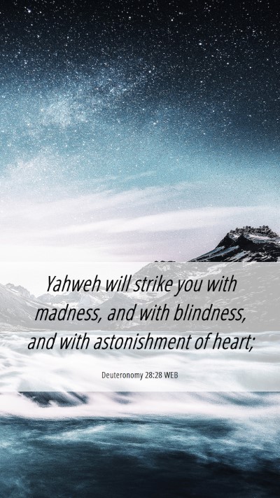 Picture 06 - Deuteronomy 28:28 WEB Mobile Phone Wallpaper - Yahweh will strike you with madness, and with - Mobile Bible Verse Wallpaper