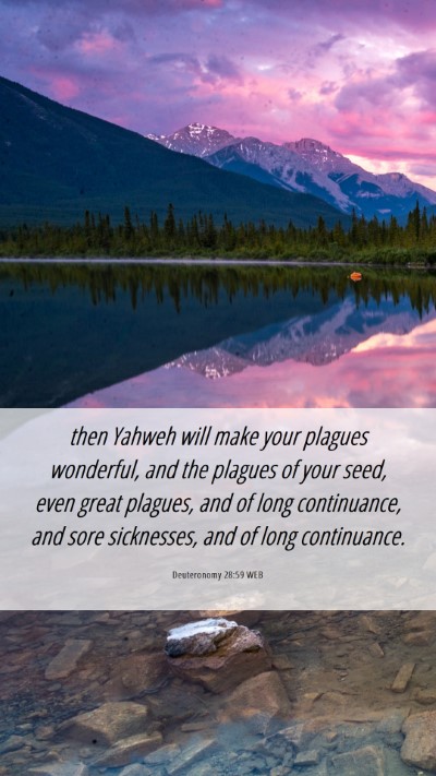 Picture 06 - Deuteronomy 28:59 WEB Mobile Phone Wallpaper - then Yahweh will make your plagues wonderful, and - Mobile Bible Verse Wallpaper