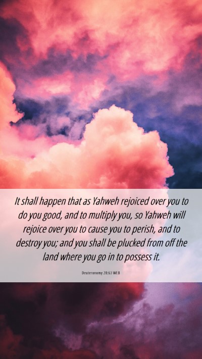 Picture 06 - Deuteronomy 28:63 WEB Mobile Phone Wallpaper - It shall happen that as Yahweh rejoiced over you - Mobile Bible Verse Wallpaper