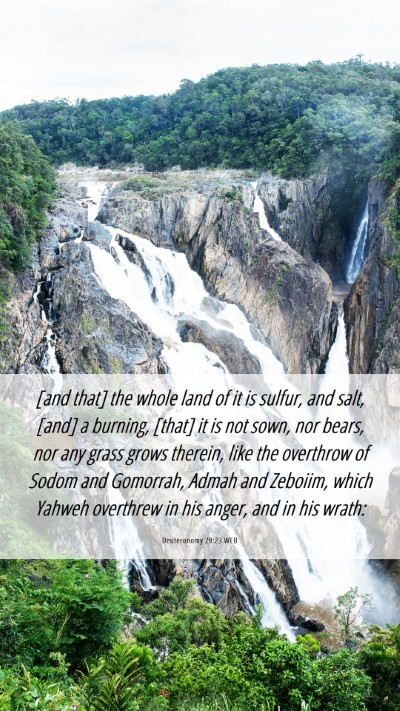 Picture 06 - Deuteronomy 29:23 WEB Mobile Phone Wallpaper - [and that] the whole land of it is sulfur, and - Mobile Bible Verse Wallpaper