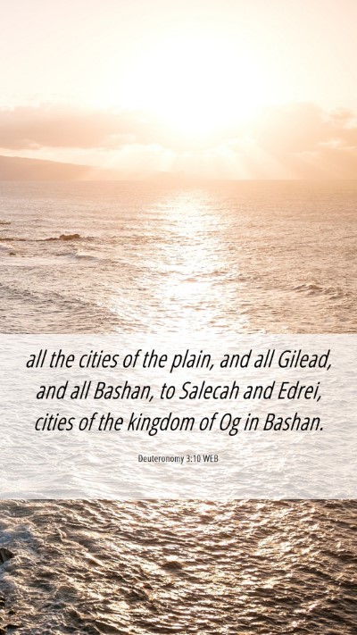 Picture 06 - Deuteronomy 3:10 WEB Mobile Phone Wallpaper - all the cities of the plain, and all Gilead, and - Mobile Bible Verse Wallpaper