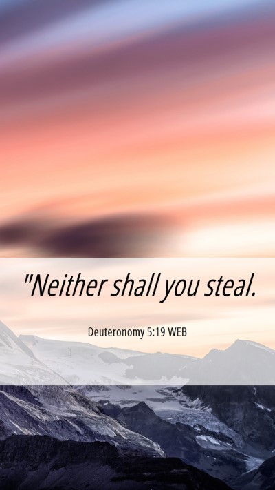 Picture 06 - Deuteronomy 5:19 WEB Mobile Phone Wallpaper - 