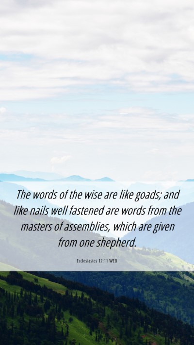 Picture 06 - Ecclesiastes 12:11 WEB Mobile Phone Wallpaper - The words of the wise are like goads; and like - Mobile Bible Verse Wallpaper