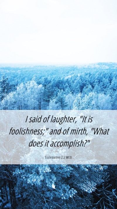 Picture 06 - Ecclesiastes 2:2 WEB Mobile Phone Wallpaper - I said of laughter, 