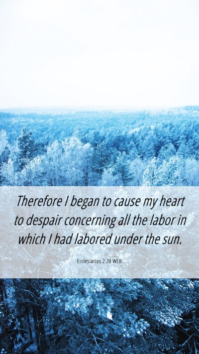 Picture 06 - Ecclesiastes 2:20 WEB Mobile Phone Wallpaper - Therefore I began to cause my heart to despair - Mobile Bible Verse Wallpaper