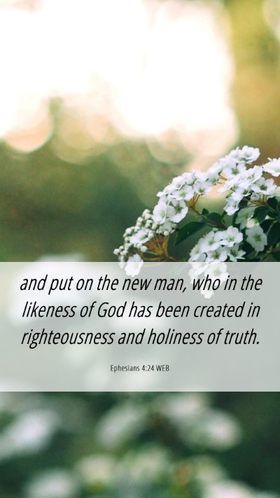 Picture 06 - Ephesians 4:24 WEB Mobile Phone Wallpaper - and put on the new man, who in the likeness of - Mobile Bible Verse Wallpaper
