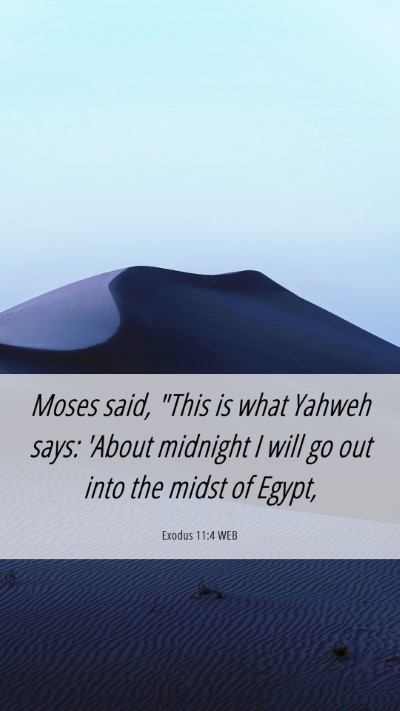 Picture 06 - Exodus 11:4 WEB Mobile Phone Wallpaper - Moses said, 