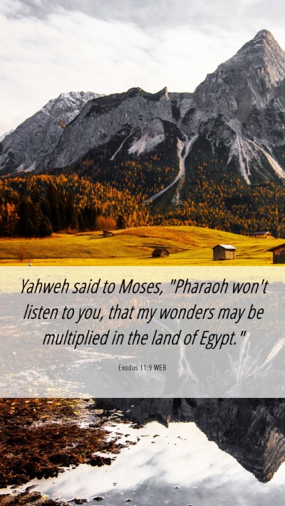 Picture 06 - Exodus 11:9 WEB Mobile Phone Wallpaper - Yahweh said to Moses, 