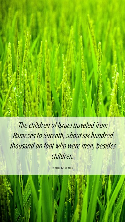 Picture 06 - Exodus 12:37 WEB Mobile Phone Wallpaper - The children of Israel traveled from Rameses to - Mobile Bible Verse Wallpaper