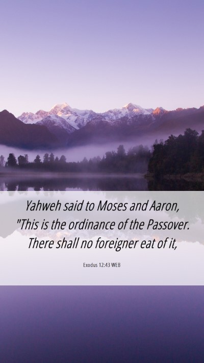 Picture 06 - Exodus 12:43 WEB Mobile Phone Wallpaper - Yahweh said to Moses and Aaron, 