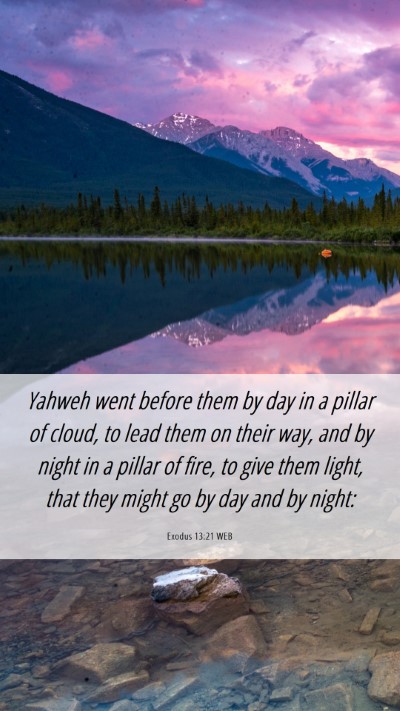 Picture 06 - Exodus 13:21 WEB Mobile Phone Wallpaper - Yahweh went before them by day in a pillar of - Mobile Bible Verse Wallpaper