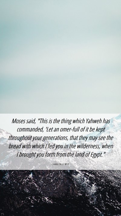 Picture 06 - Exodus 16:32 WEB Mobile Phone Wallpaper - Moses said, 