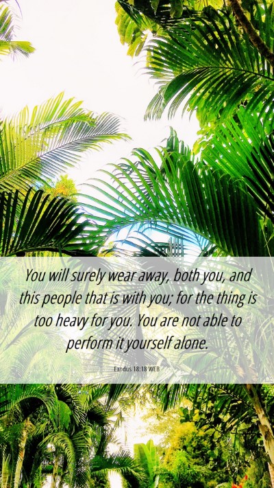 Picture 06 - Exodus 18:18 WEB Mobile Phone Wallpaper - You will surely wear away, both you, and this - Mobile Bible Verse Wallpaper