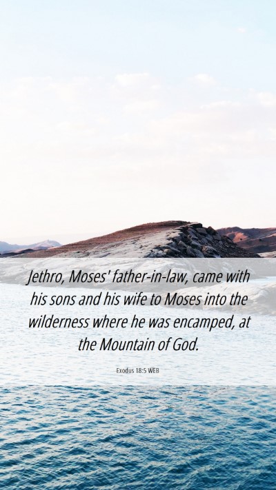 Picture 06 - Exodus 18:5 WEB Mobile Phone Wallpaper - Jethro, Moses' father-in-law, came with his sons - Mobile Bible Verse Wallpaper