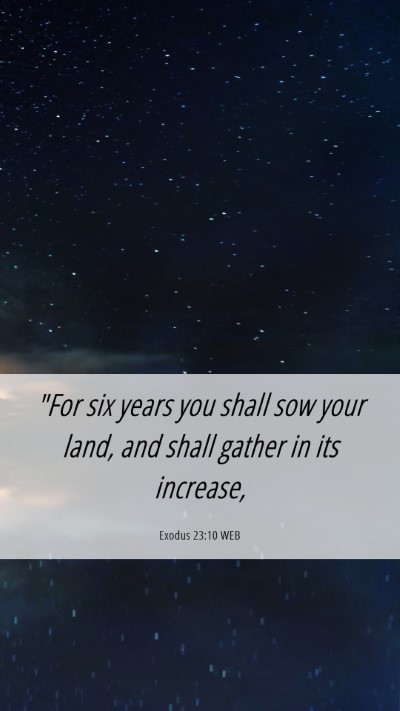 Picture 06 - Exodus 23:10 WEB Mobile Phone Wallpaper - 