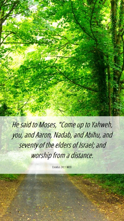 Picture 06 - Exodus 24:1 WEB Mobile Phone Wallpaper - He said to Moses, 