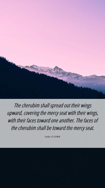 Picture 06 - Exodus 25:20 WEB Mobile Phone Wallpaper - The cherubim shall spread out their wings upward, - Mobile Bible Verse Wallpaper