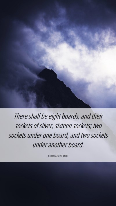 Picture 06 - Exodus 26:25 WEB Mobile Phone Wallpaper - There shall be eight boards, and their sockets of - Mobile Bible Verse Wallpaper
