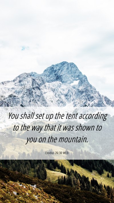 Picture 06 - Exodus 26:30 WEB Mobile Phone Wallpaper - You shall set up the tent according to the way - Mobile Bible Verse Wallpaper