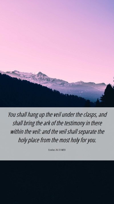 Picture 06 - Exodus 26:33 WEB Mobile Phone Wallpaper - You shall hang up the veil under the clasps, and - Mobile Bible Verse Wallpaper