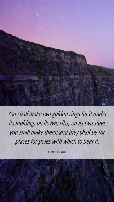 Picture 06 - Exodus 30:4 WEB Mobile Phone Wallpaper - You shall make two golden rings for it under its - Mobile Bible Verse Wallpaper