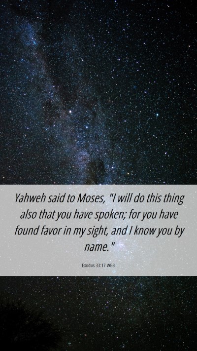 Picture 06 - Exodus 33:17 WEB Mobile Phone Wallpaper - Yahweh said to Moses, 