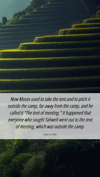 Picture 06 - Exodus 33:7 WEB Mobile Phone Wallpaper - Now Moses used to take the tent and to pitch it - Mobile Bible Verse Wallpaper
