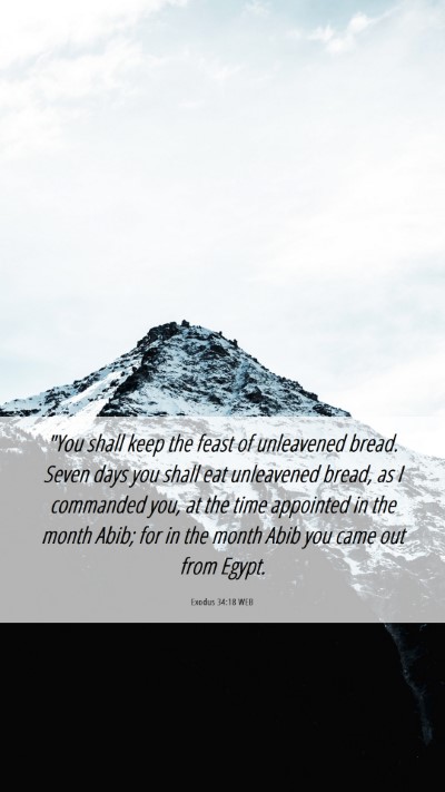 Picture 06 - Exodus 34:18 WEB Mobile Phone Wallpaper - 