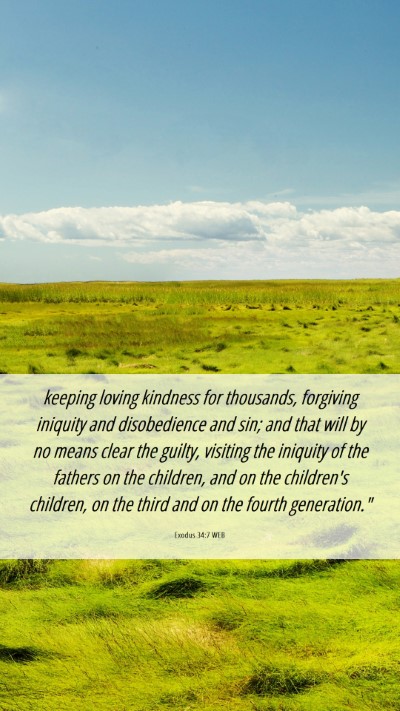 Picture 06 - Exodus 34:7 WEB Mobile Phone Wallpaper - keeping loving kindness for thousands, forgiving - Mobile Bible Verse Wallpaper