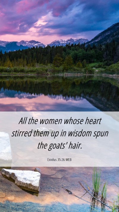 Picture 06 - Exodus 35:26 WEB Mobile Phone Wallpaper - All the women whose heart stirred them up in - Mobile Bible Verse Wallpaper