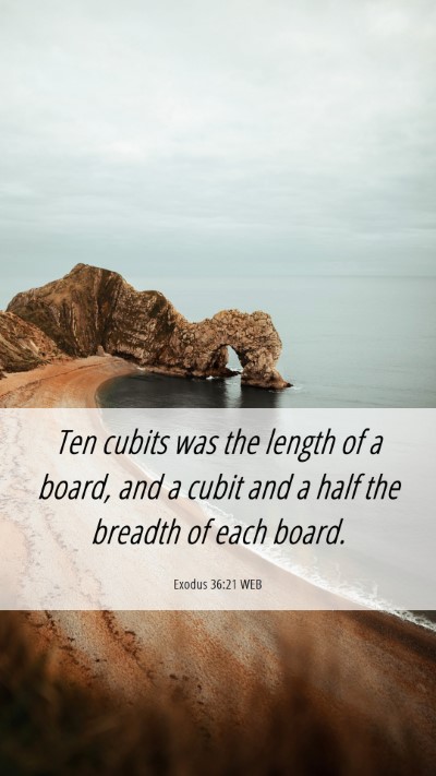Picture 06 - Exodus 36:21 WEB Mobile Phone Wallpaper - Ten cubits was the length of a board, and a cubit - Mobile Bible Verse Wallpaper