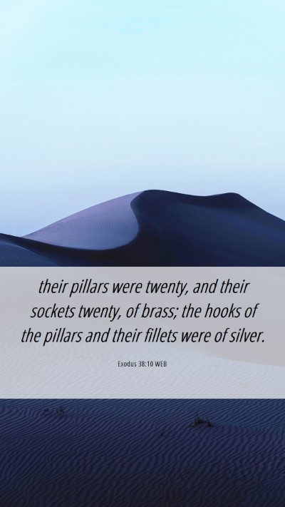 Picture 06 - Exodus 38:10 WEB Mobile Phone Wallpaper - their pillars were twenty, and their sockets - Mobile Bible Verse Wallpaper