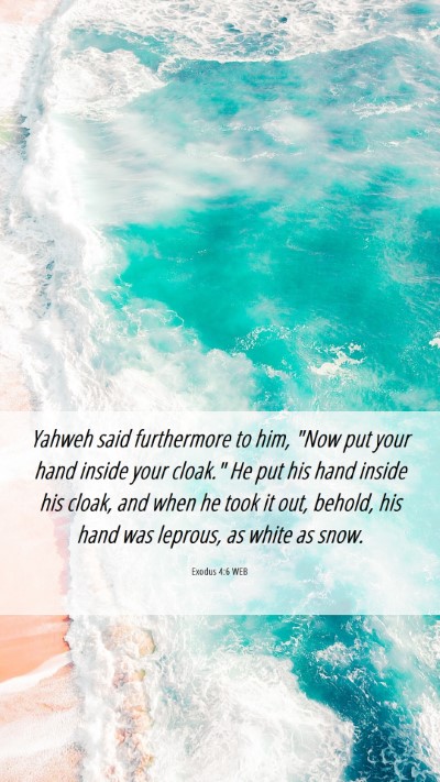 Picture 06 - Exodus 4:6 WEB Mobile Phone Wallpaper - Yahweh said furthermore to him, 