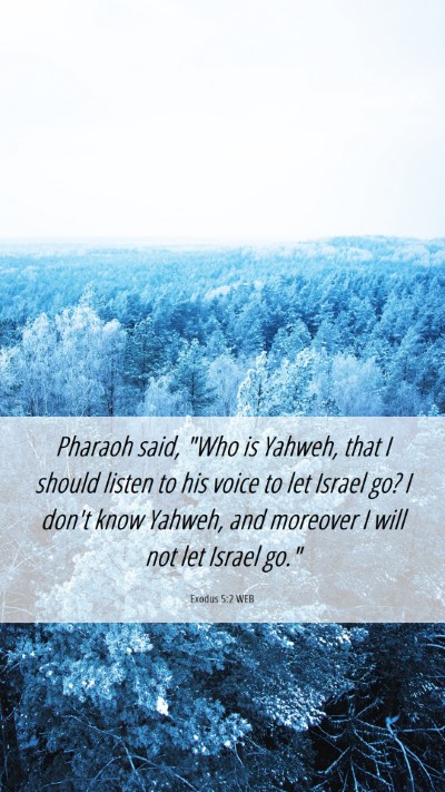Picture 06 - Exodus 5:2 WEB Mobile Phone Wallpaper - Pharaoh said, 