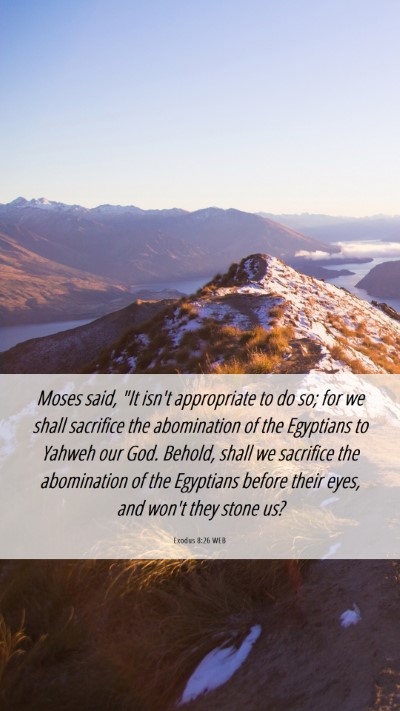 Picture 06 - Exodus 8:26 WEB Mobile Phone Wallpaper - Moses said, 
