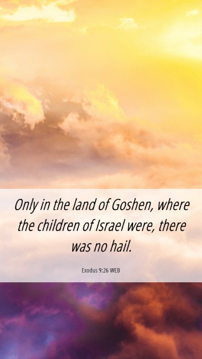 Picture 06 - Exodus 9:26 WEB Mobile Phone Wallpaper - Only in the land of Goshen, where the children of - Mobile Bible Verse Wallpaper
