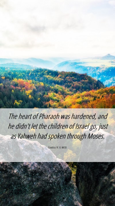 Picture 06 - Exodus 9:35 WEB Mobile Phone Wallpaper - The heart of Pharaoh was hardened, and he didn't - Mobile Bible Verse Wallpaper