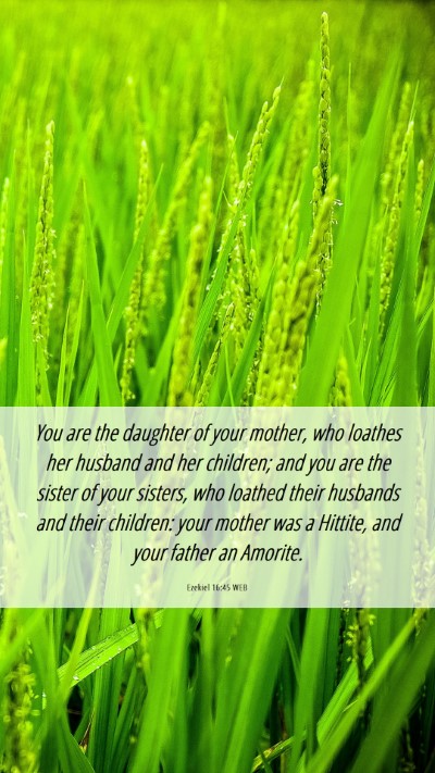 Picture 06 - Ezekiel 16:45 WEB Mobile Phone Wallpaper - You are the daughter of your mother, who loathes - Mobile Bible Verse Wallpaper