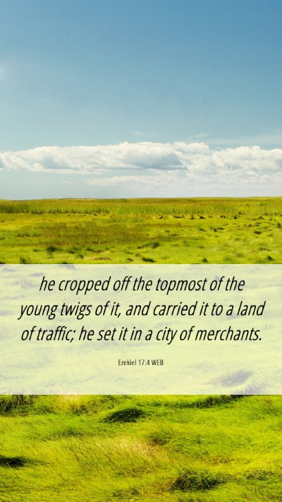 Picture 06 - Ezekiel 17:4 WEB Mobile Phone Wallpaper - he cropped off the topmost of the young twigs of - Mobile Bible Verse Wallpaper