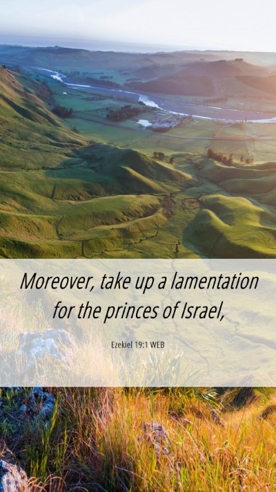 Picture 06 - Ezekiel 19:1 WEB Mobile Phone Wallpaper - Moreover, take up a lamentation for the princes - Mobile Bible Verse Wallpaper
