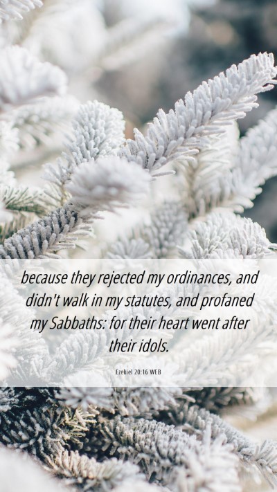 Picture 06 - Ezekiel 20:16 WEB Mobile Phone Wallpaper - because they rejected my ordinances, and didn't - Mobile Bible Verse Wallpaper