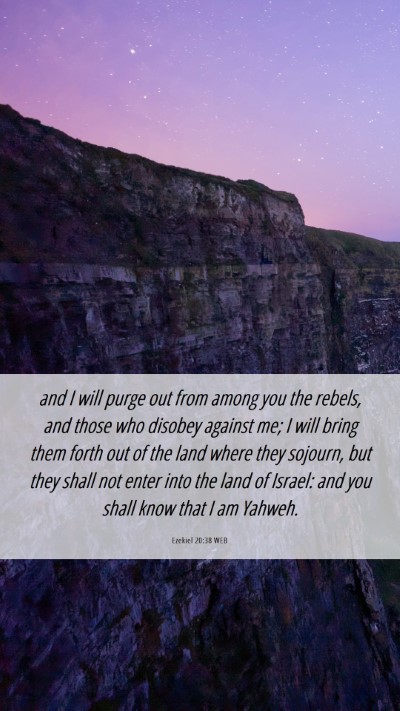 Picture 06 - Ezekiel 20:38 WEB Mobile Phone Wallpaper - and I will purge out from among you the rebels, - Mobile Bible Verse Wallpaper