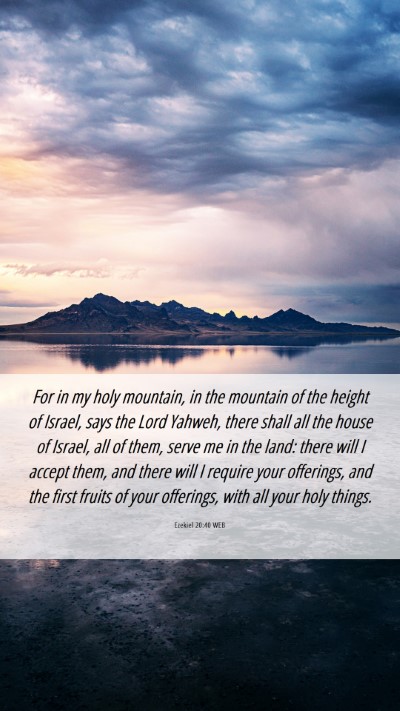 Picture 06 - Ezekiel 20:40 WEB Mobile Phone Wallpaper - For in my holy mountain, in the mountain of the - Mobile Bible Verse Wallpaper