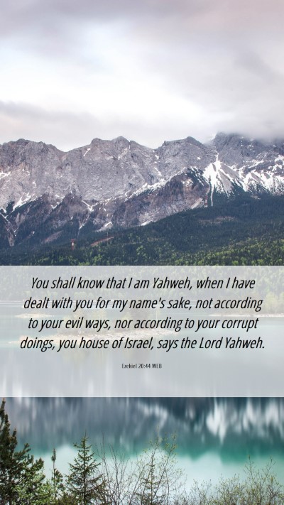 Picture 06 - Ezekiel 20:44 WEB Mobile Phone Wallpaper - You shall know that I am Yahweh, when I have - Mobile Bible Verse Wallpaper