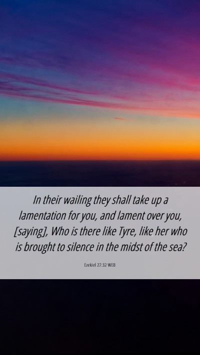 Picture 06 - Ezekiel 27:32 WEB Mobile Phone Wallpaper - In their wailing they shall take up a lamentation - Mobile Bible Verse Wallpaper