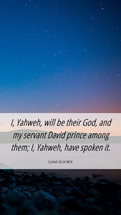 Picture 06 - Ezekiel 34:24 WEB Mobile Phone Wallpaper - I, Yahweh, will be their God, and my servant - Mobile Bible Verse Wallpaper
