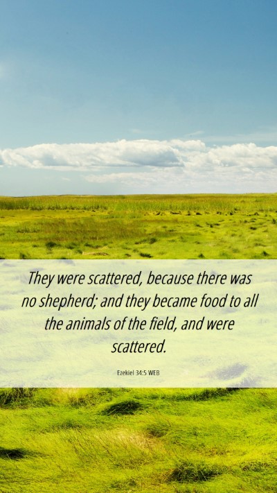 Picture 06 - Ezekiel 34:5 WEB Mobile Phone Wallpaper - They were scattered, because there was no - Mobile Bible Verse Wallpaper