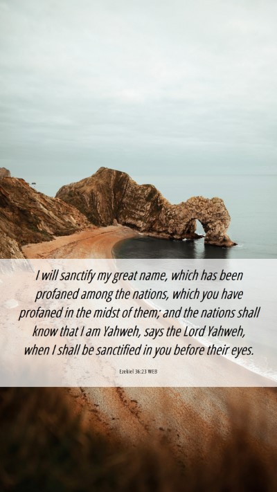 Picture 06 - Ezekiel 36:23 WEB Mobile Phone Wallpaper - I will sanctify my great name, which has been - Mobile Bible Verse Wallpaper