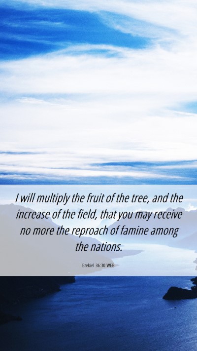 Picture 06 - Ezekiel 36:30 WEB Mobile Phone Wallpaper - I will multiply the fruit of the tree, and the - Mobile Bible Verse Wallpaper